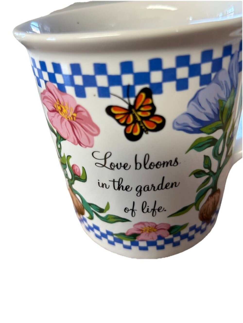 Papal Giftware 08512 – 9600 Garden Inspired Coffee Tea Mug With Lid Butterfly